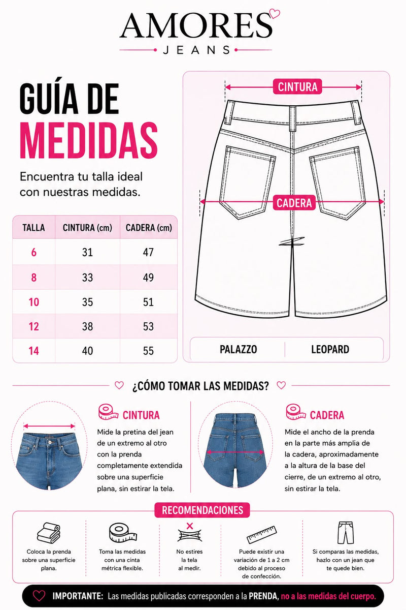 Guía de tallas Palazzo Leopard