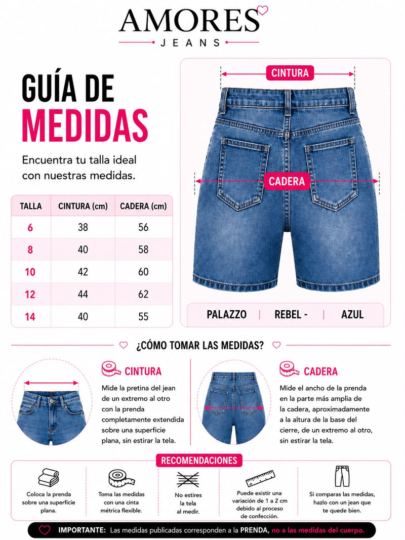Guía de tallas Palazzo Rebel
