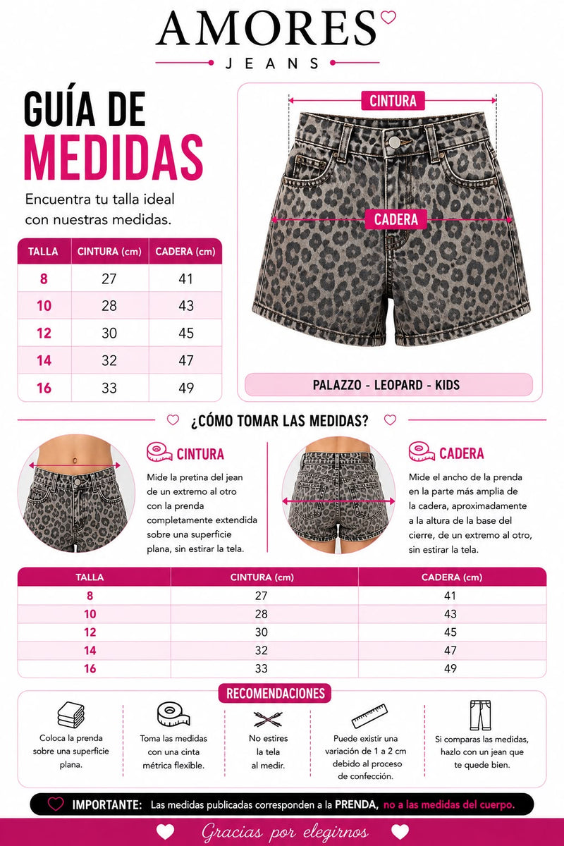 Guía de tallas Palazzo Mini Print