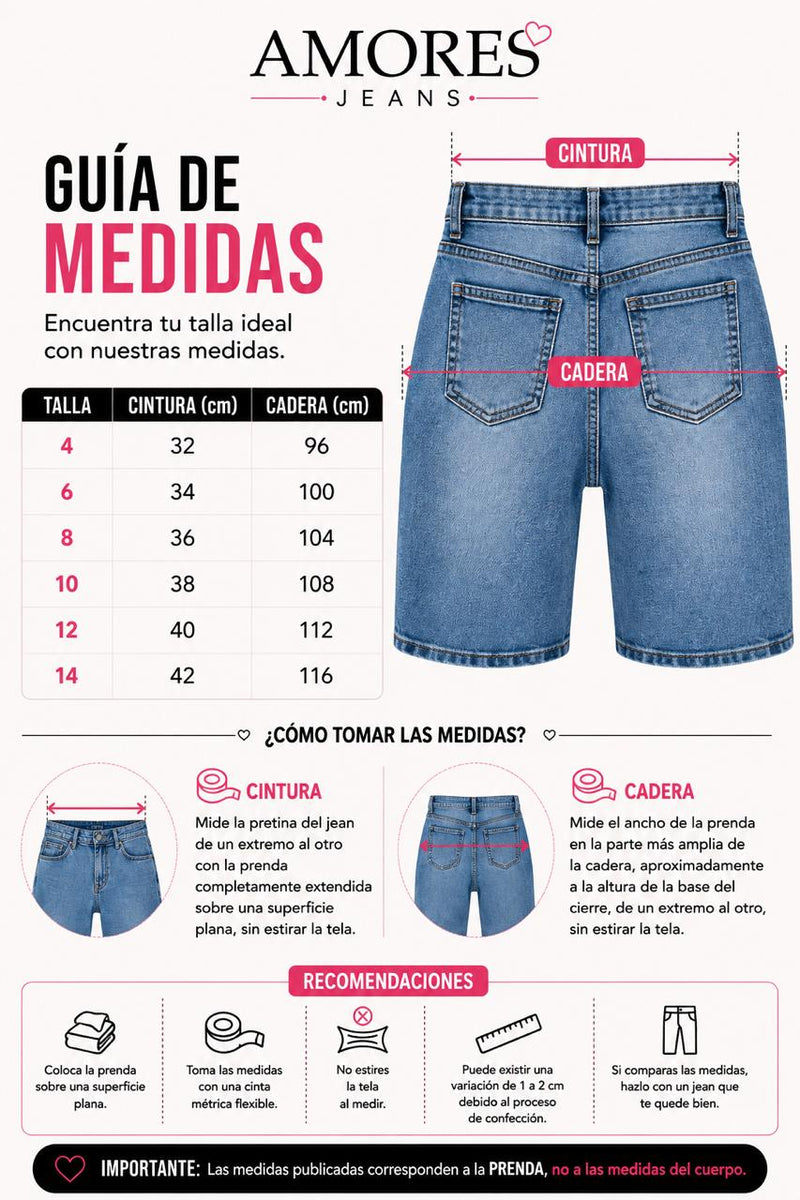 Guía de tallas Wide Leg Perla